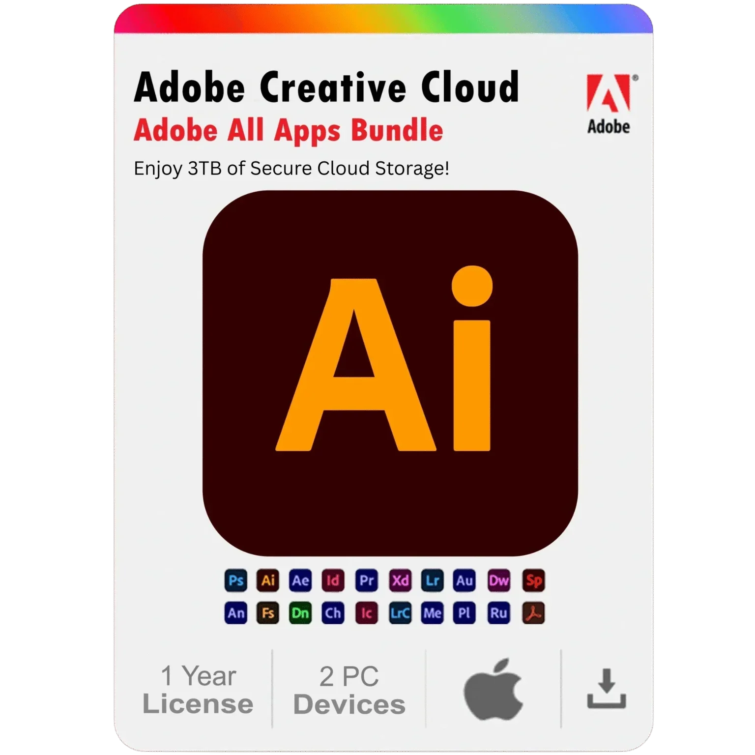 Adobe Illustrator 2025 – 1 Year Subscription for Mac (2 Devices)