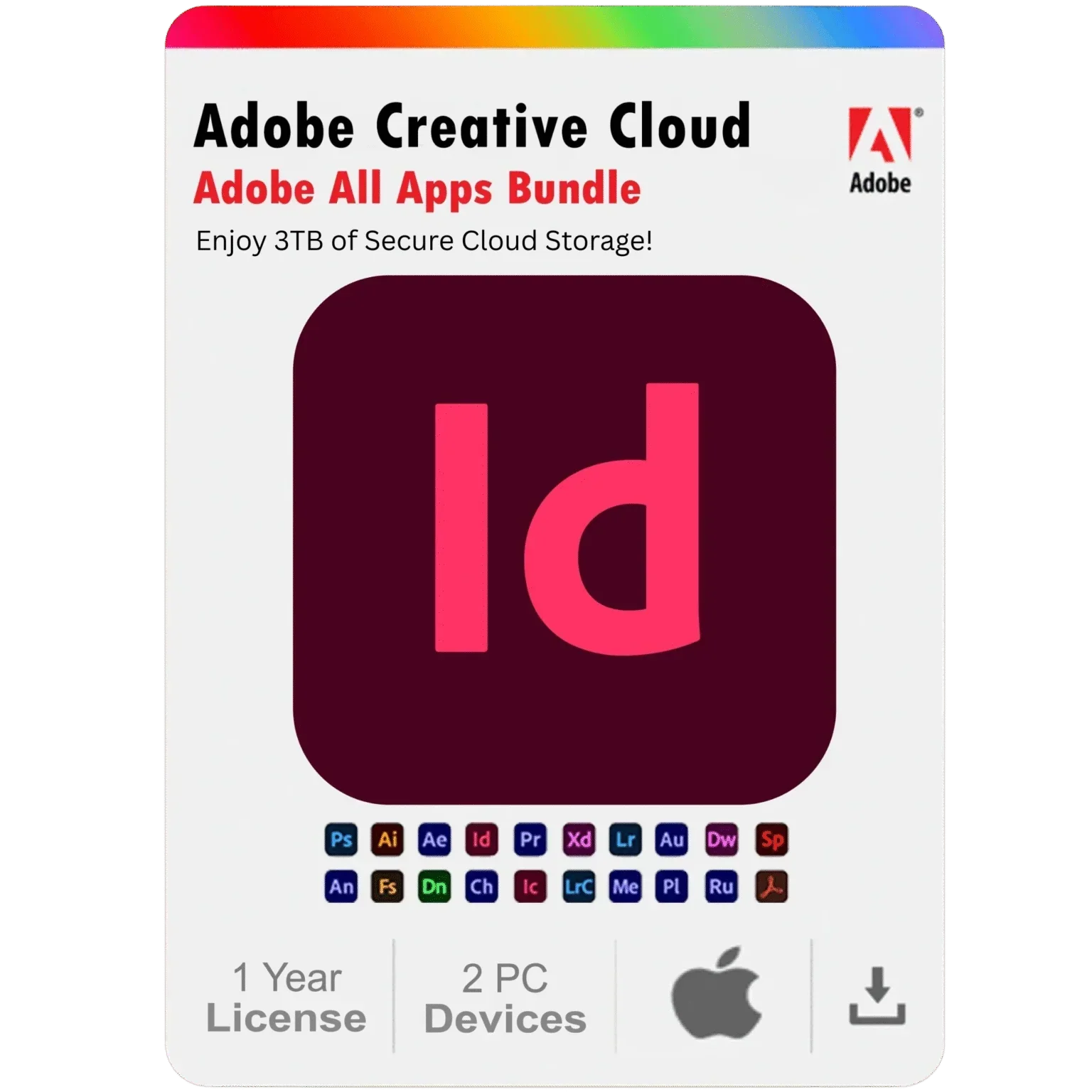 Adobe InDesign 2025 1-Year Subscription for Mac (2 Devices)