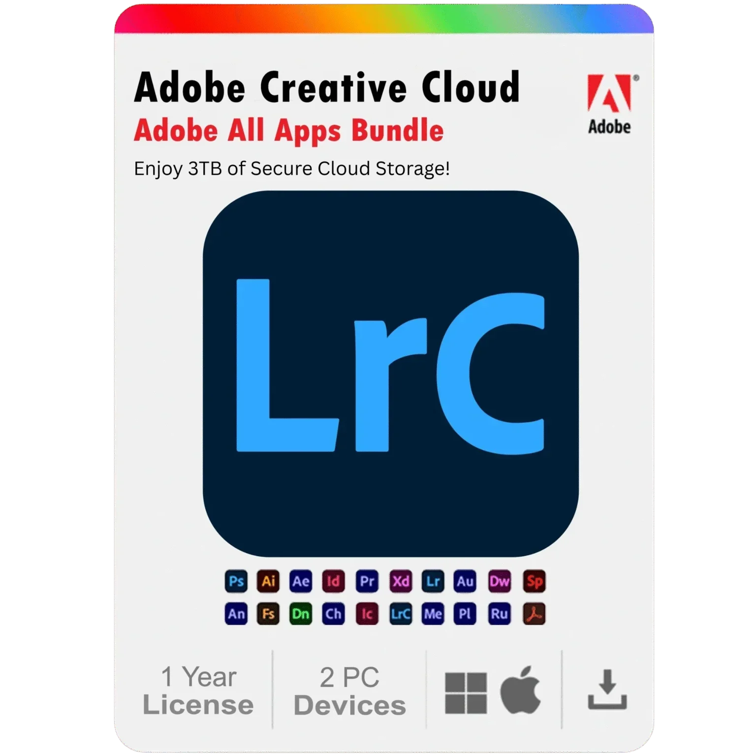 Adobe Lightroom Classic 2025 1 Year Subscription For Windows And Mac 2PC
