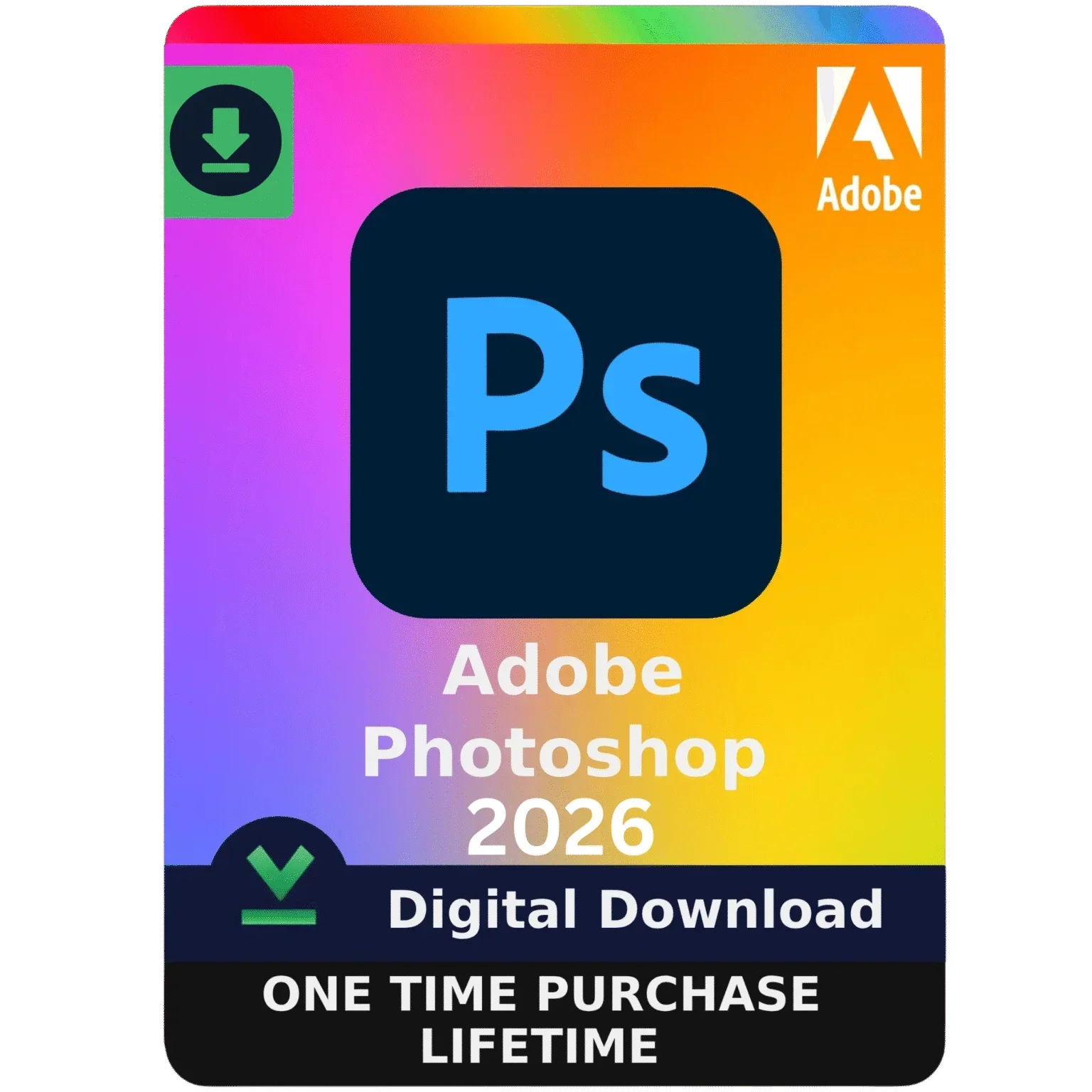 Adobe Photoshop 2026 With Lifetime License For Windows 2 PC/Laptop