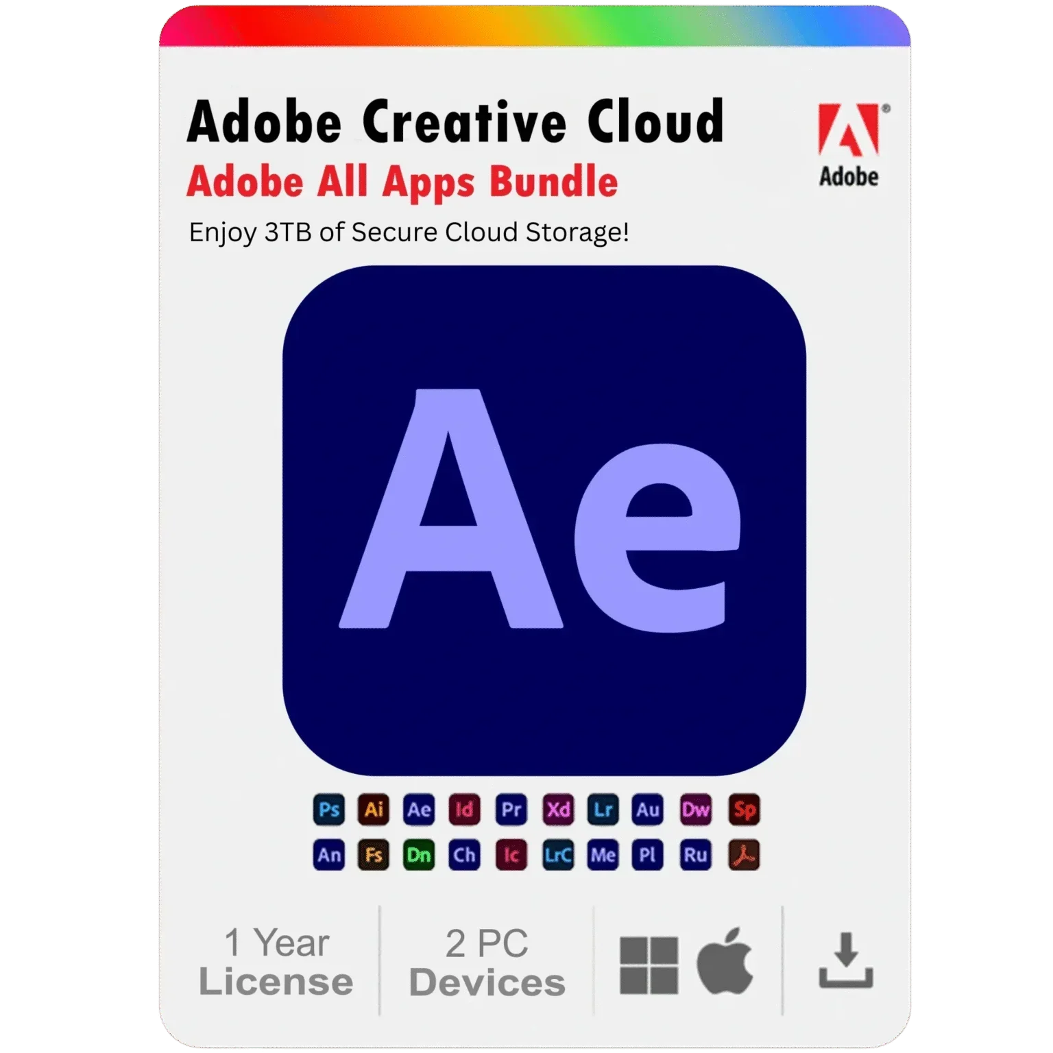 Adobe After Effects 2025 1 Year Subscription For Windows And Mac 2PC