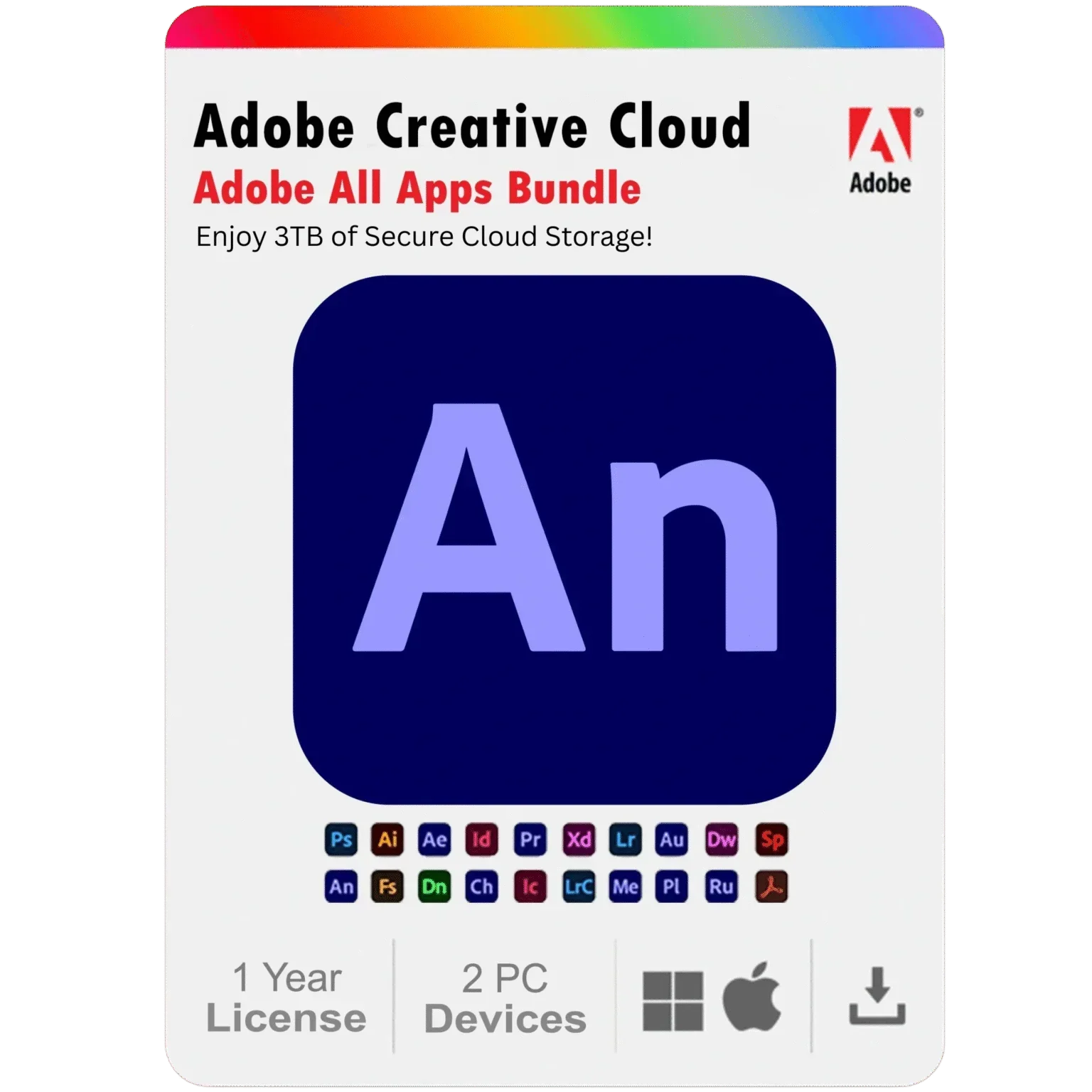 Adobe Animate 2025 1 Year Subscription For Windows And Mac 2PC